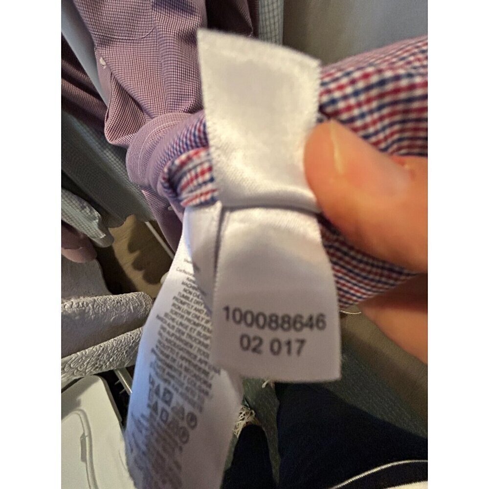 Brooks Brothers Regent Long Sleeve Button Up Dress Shirt Mens 16/34 Red White - Picture 9 of 9